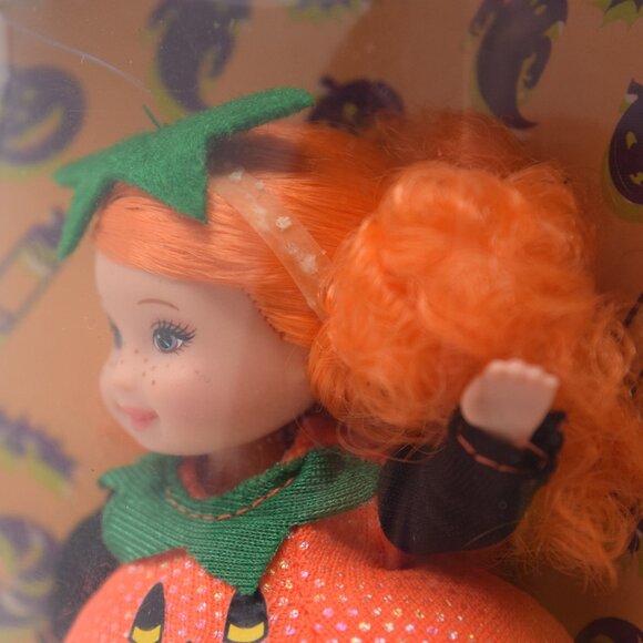 2007 Barbie Halloween Party Kelly Miranda Pumpkin Jack O Lantern Costume Orange - Picture 7 of 10